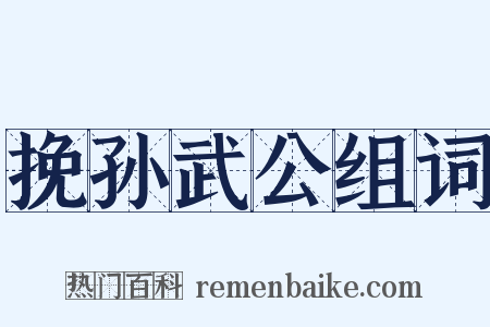 挽孙武公组词是什么意思的图片